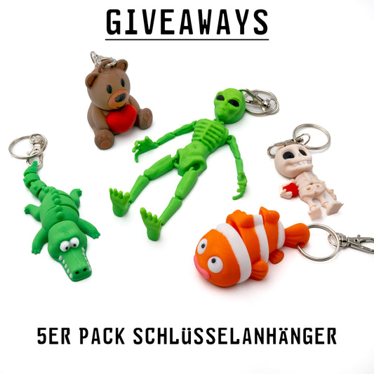 Bunte Schlüsselanhänger im 10er-Set – Perfekt als kleines Geschenk oder Giveaway