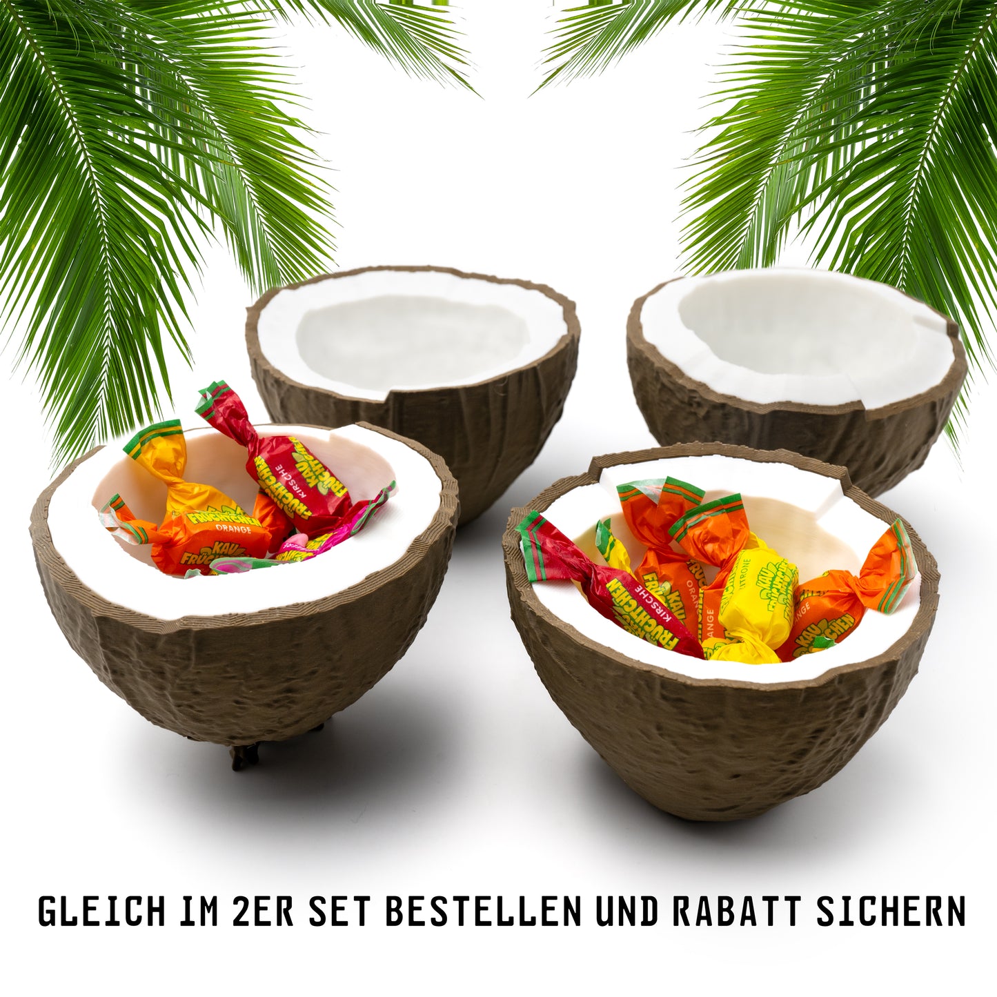 Snack Kokosnuss Schälchen