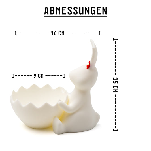 Deko-Hase mit Schale – Stilvolle Osterdeko für Süßigkeiten und mehr