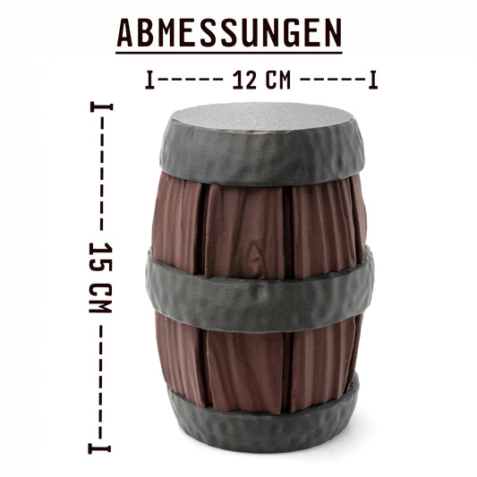 Vorratsdose im Holzfass-Design – stilvoll und praktisch mit Schraubverschluss