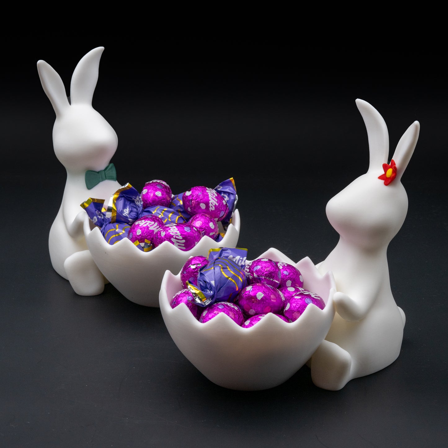 Deko-Hase mit Schale – Stilvolle Osterdeko für Süßigkeiten und mehr