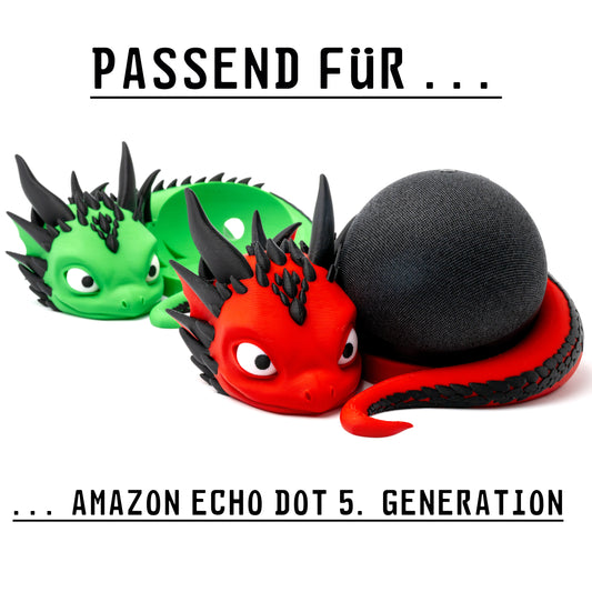 Drache als Echo Dot 5 Halter – Dein kleiner, smarter Gefährte!