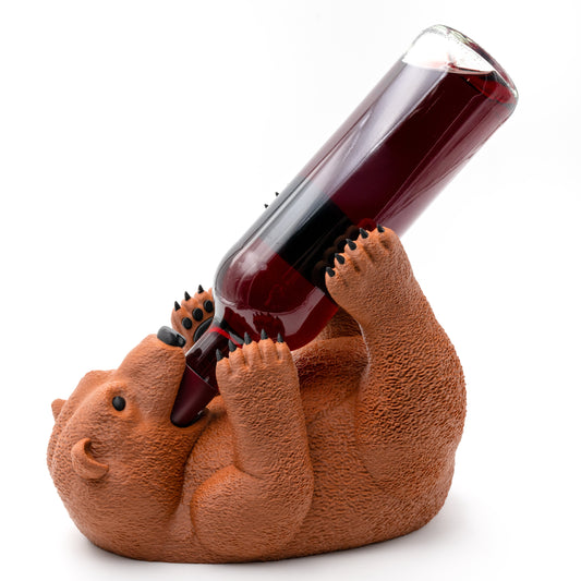 Flaschenständer Bär – Rustikale Eleganz für dein Zuhause