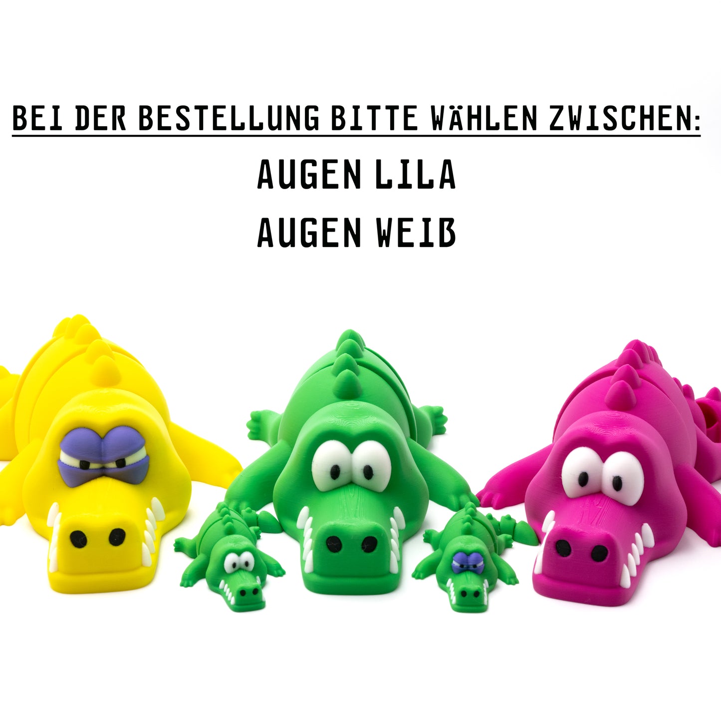großes Flexi-Krokodil in fröhlichen Farben für gute Laune!