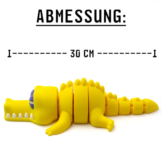 großes Flexi-Krokodil in fröhlichen Farben für gute Laune!