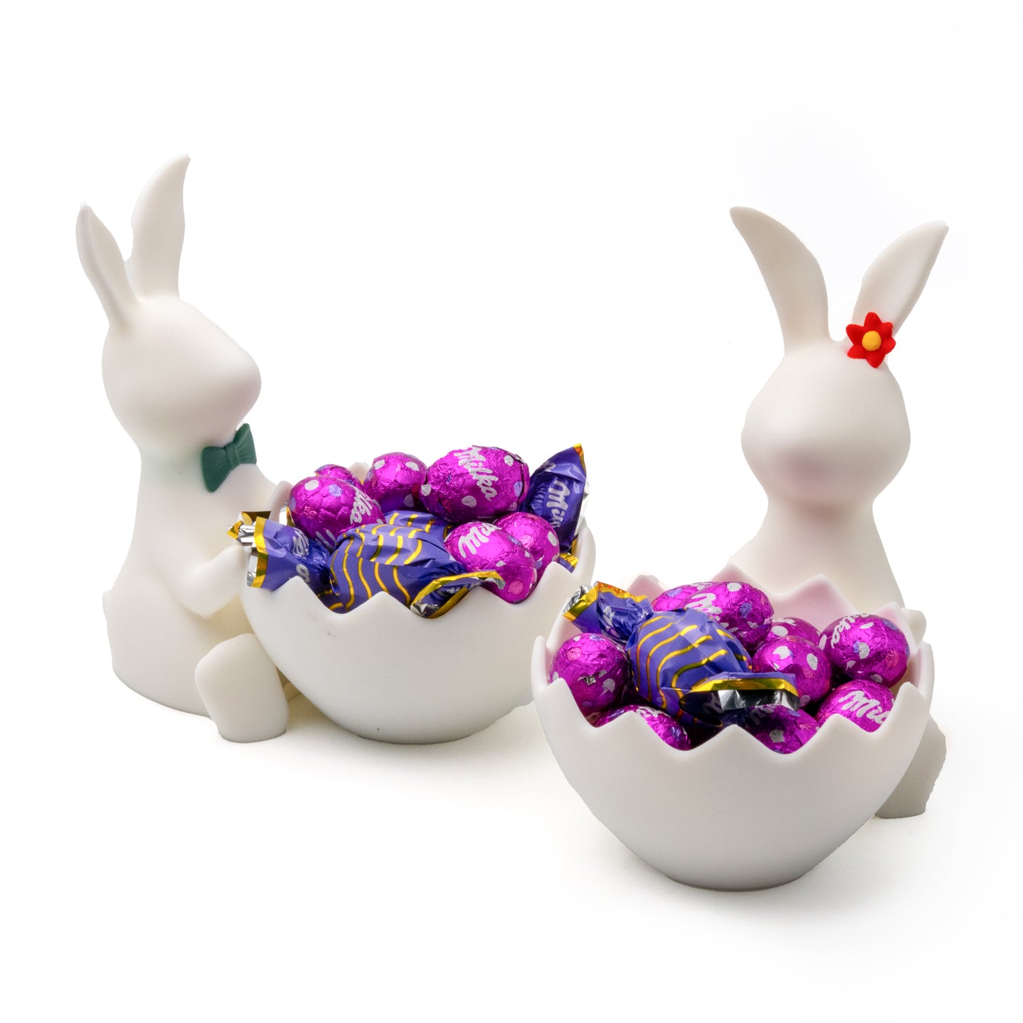 Deko-Hase mit Schale – Stilvolle Osterdeko für Süßigkeiten und mehr