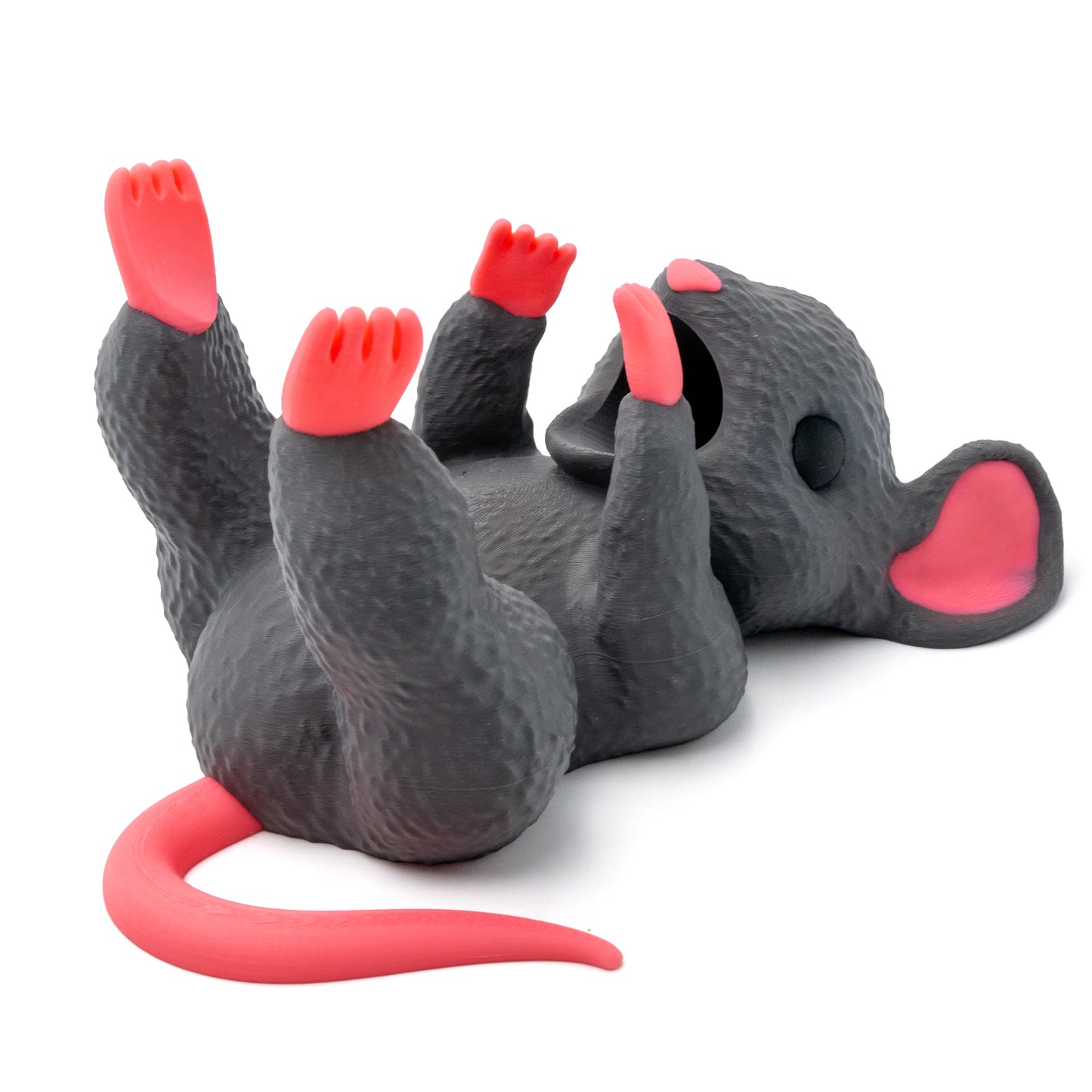 Flaschenhalter „Durstige Maus“ – klein, grau, und ganz schön gierig