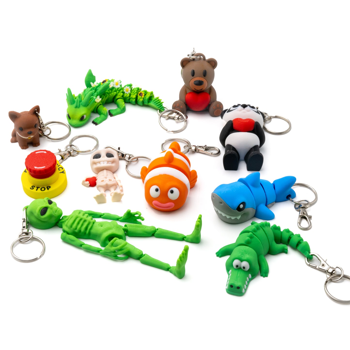 Bunte Schlüsselanhänger im 10er-Set – Perfekt als kleines Geschenk oder Giveaway